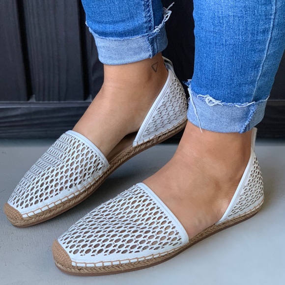 Anthropologie Shoes - NIB D’Orsay Perforated White Leather Espadrille